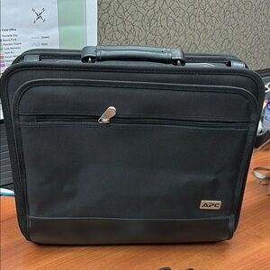 A.P.C. Black Laptop Carrying Case, with shoulder strap